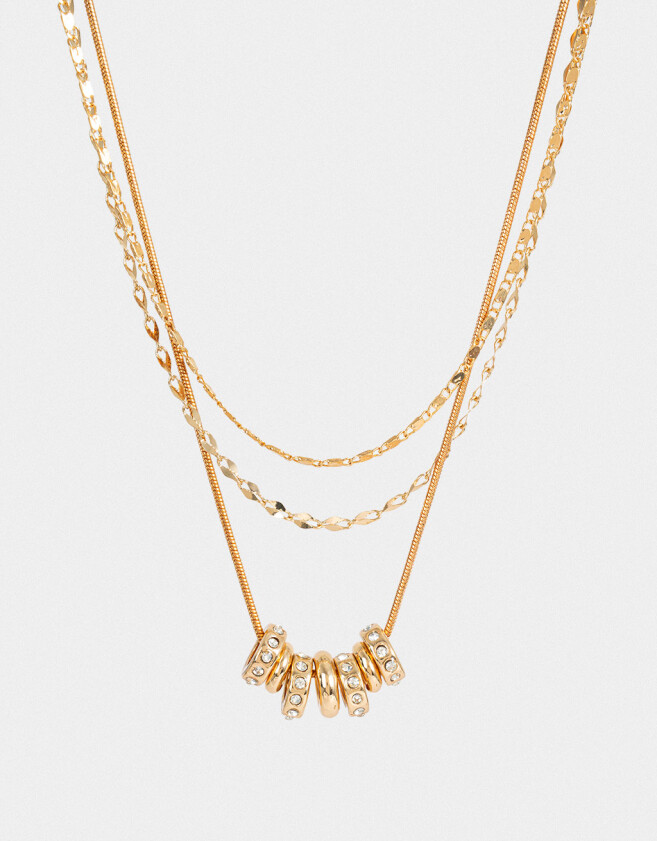 Collares Cortos Con cubic zirconia Collar Corto Layer Cubic Zirconia - Dorado