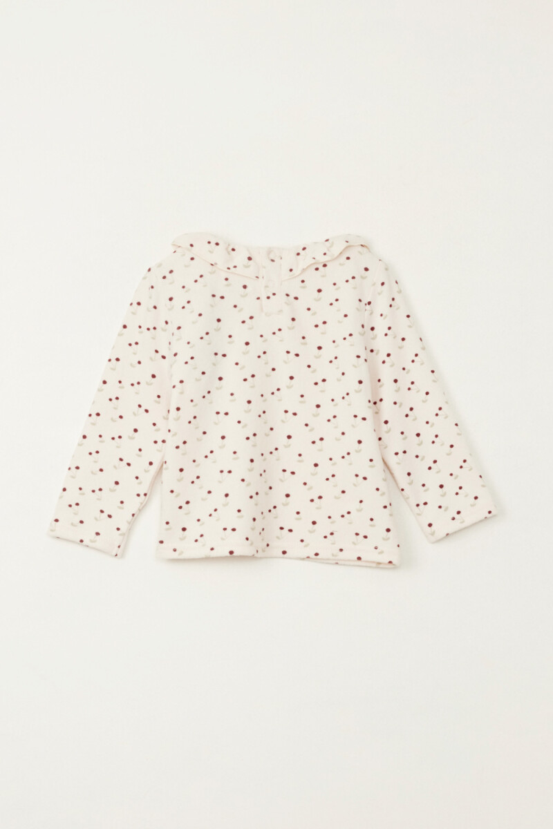 Remera lanilla volado estamapa Rosa Pastel
