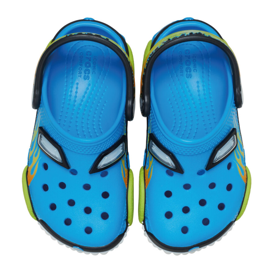Classic IAM Monster Truck Clog T - Niños 1 a 5 años Neon Ocean