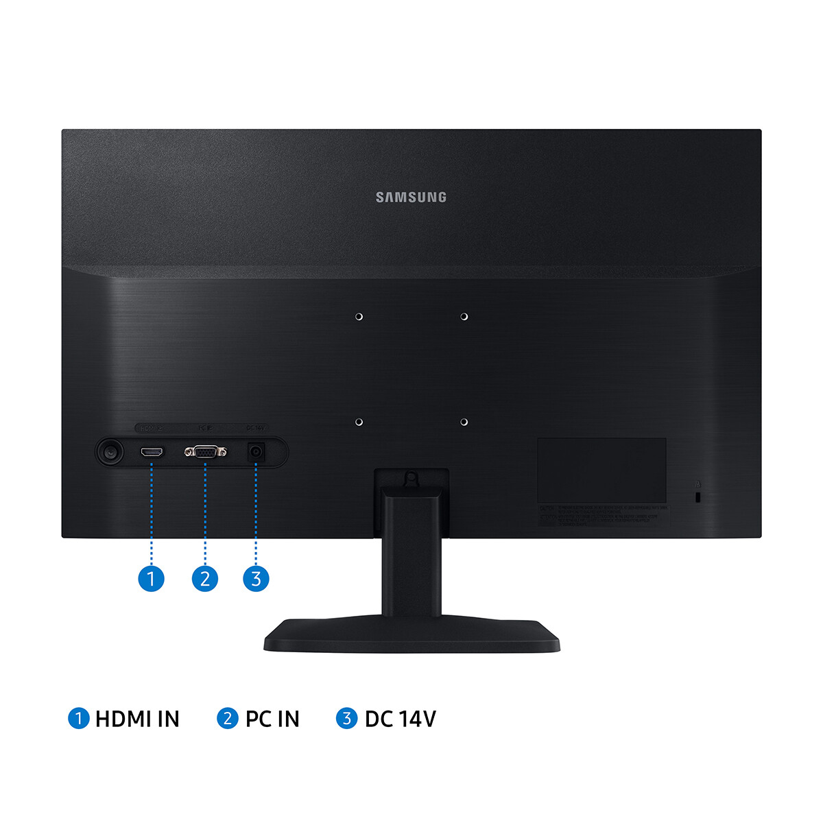 Monitor Samsung Essential S33A 24" Plano Modo Juego Ls24a336nhlxzx Black