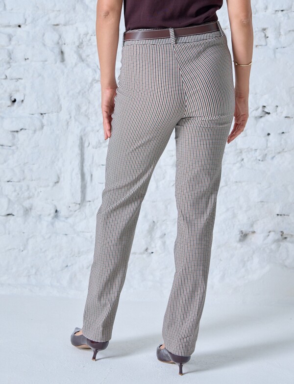 Pantalon Con Cinturon MARRON/MULTI