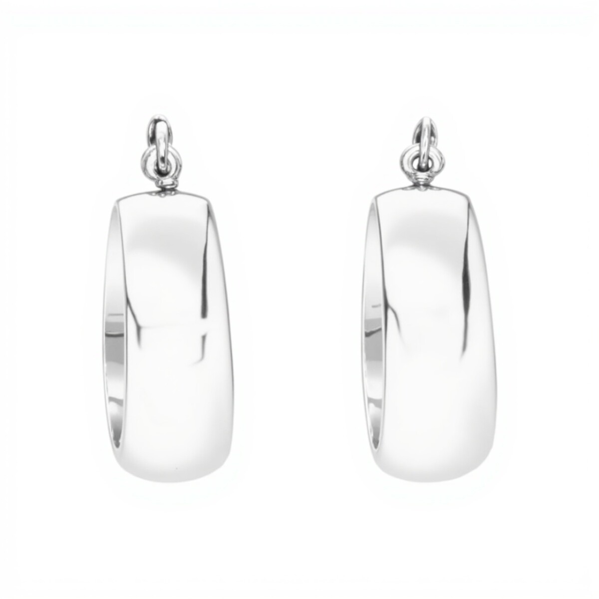 Caravanas Aros anchos- Plata 925 - Sin piedra - CA4120 - sinpiedra 