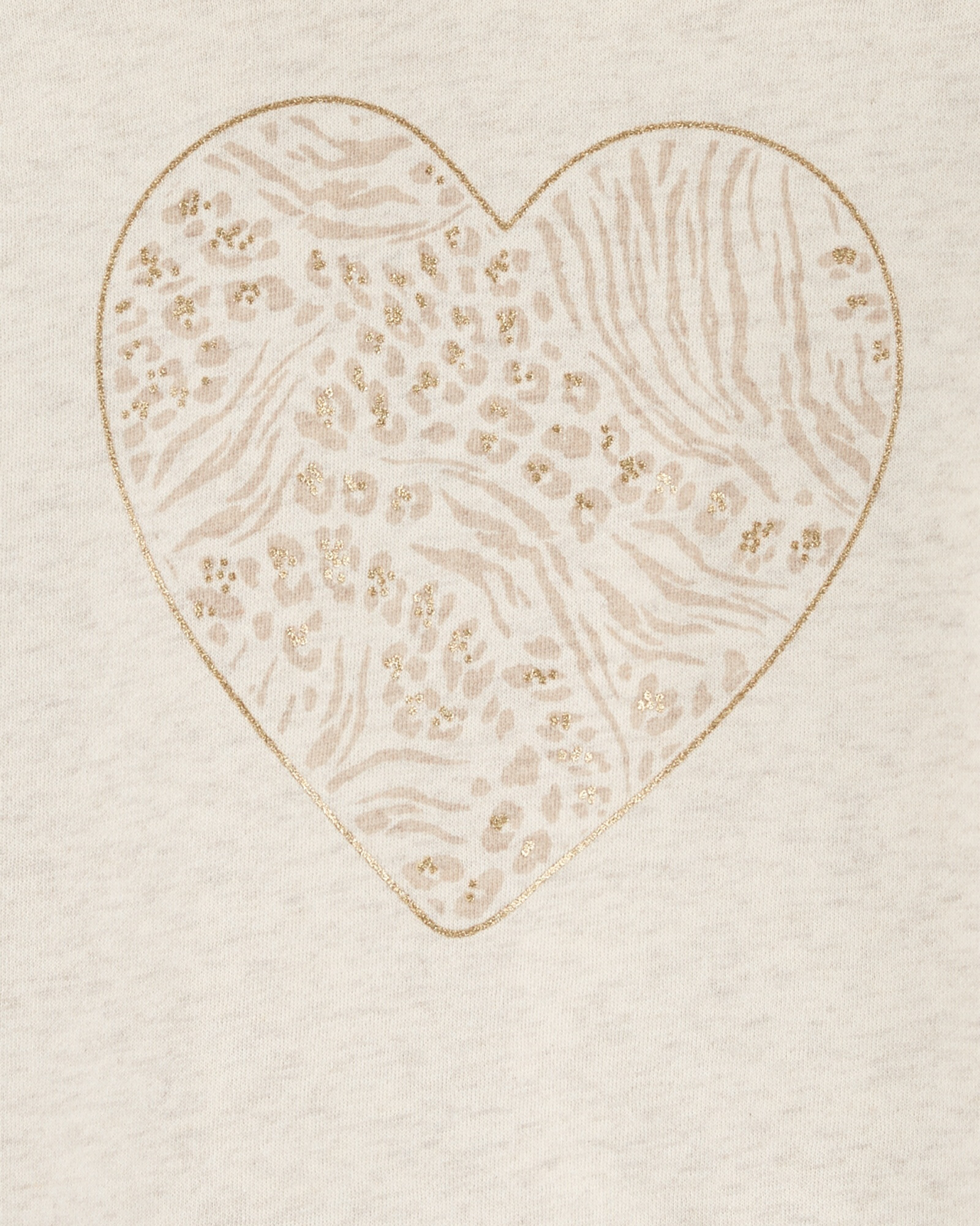 Buzo de algodón con felpa con capucha estampa corazón Sin color