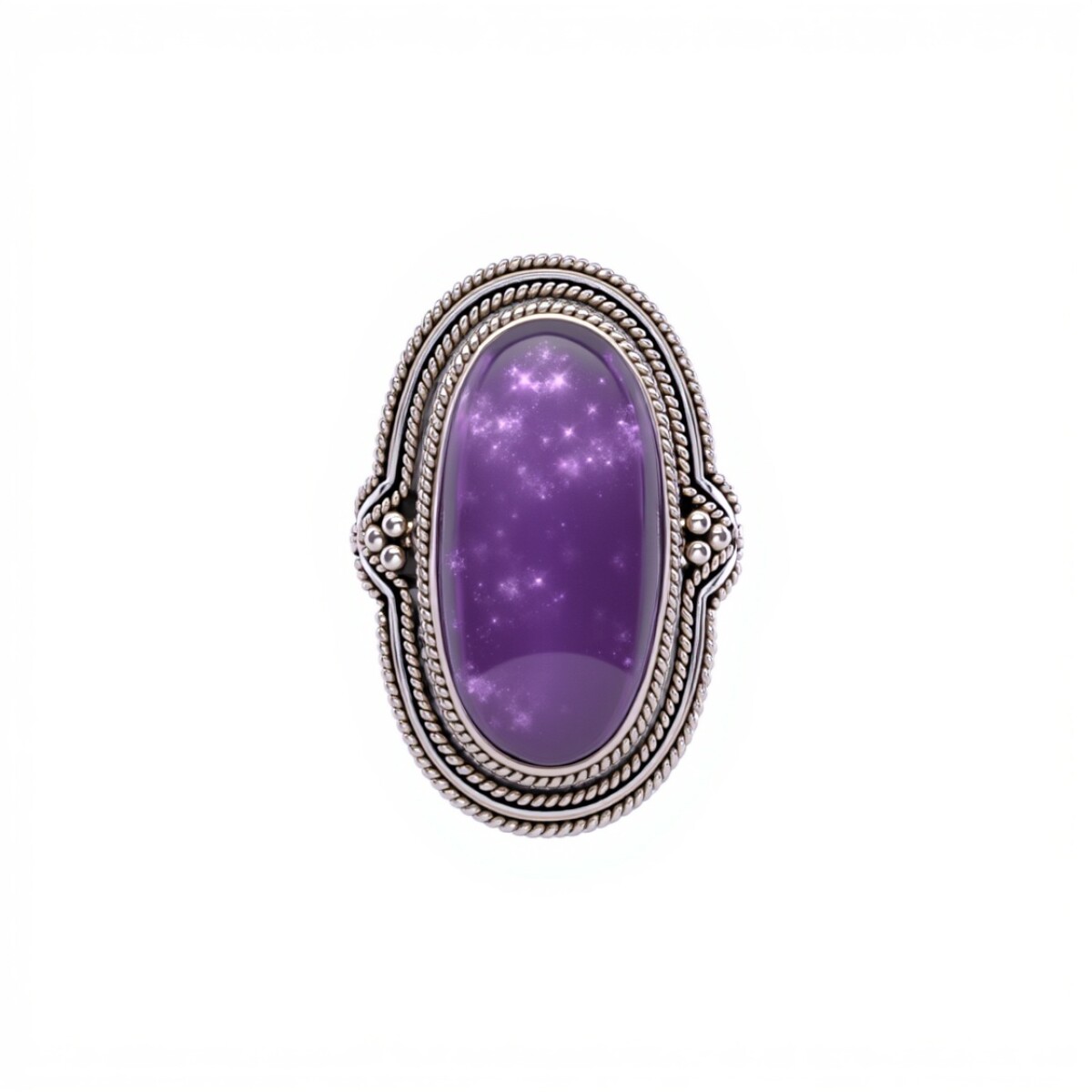 Anillo Oval-Plata 925-Piedra amatista imperial-AN3283 - conpiedra 