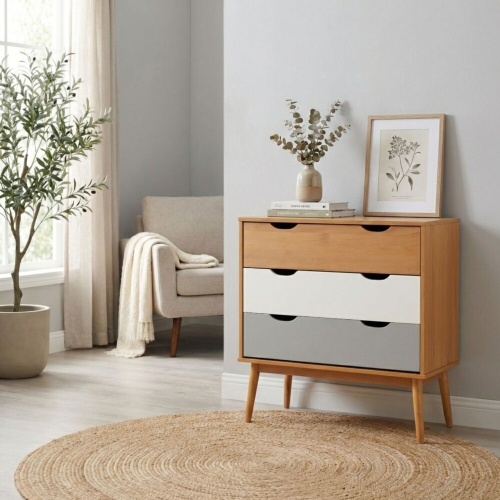 Cómoda 3 Cajones - Linea Nordica Cómoda 3 Cajones - Linea Nordica