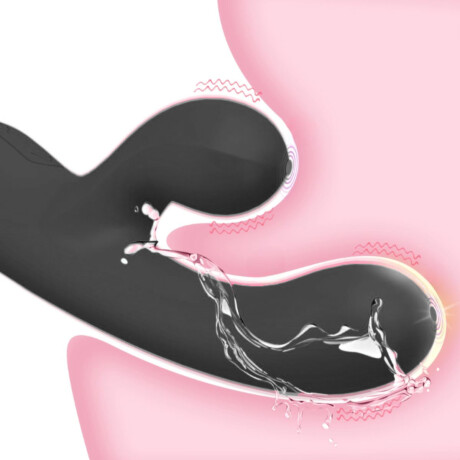 Vibrador Rabbit Doble Estimulo Recargable Usb Negro