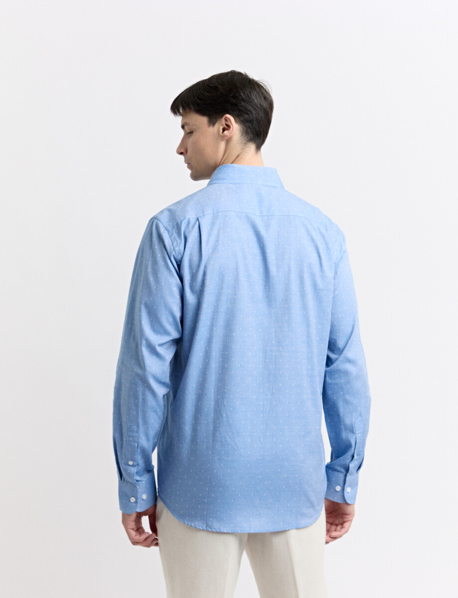 012677 CAMISA HARRINGTON LABEL Azul