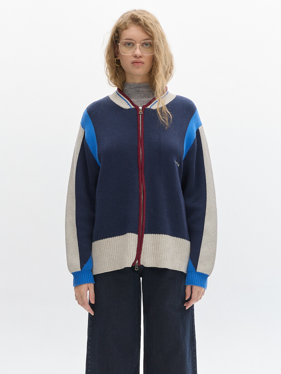 Campera Tejida Alaska - Azul 