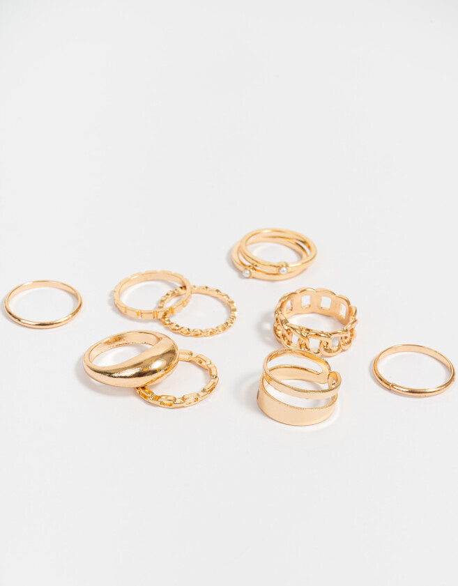 Sets Anillos De metal Set De Anillos Essential - Dorado