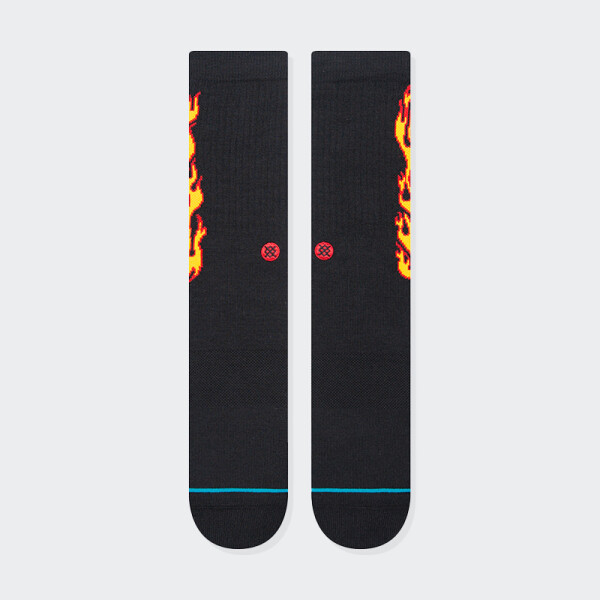 Medias Stance Flammed Negro