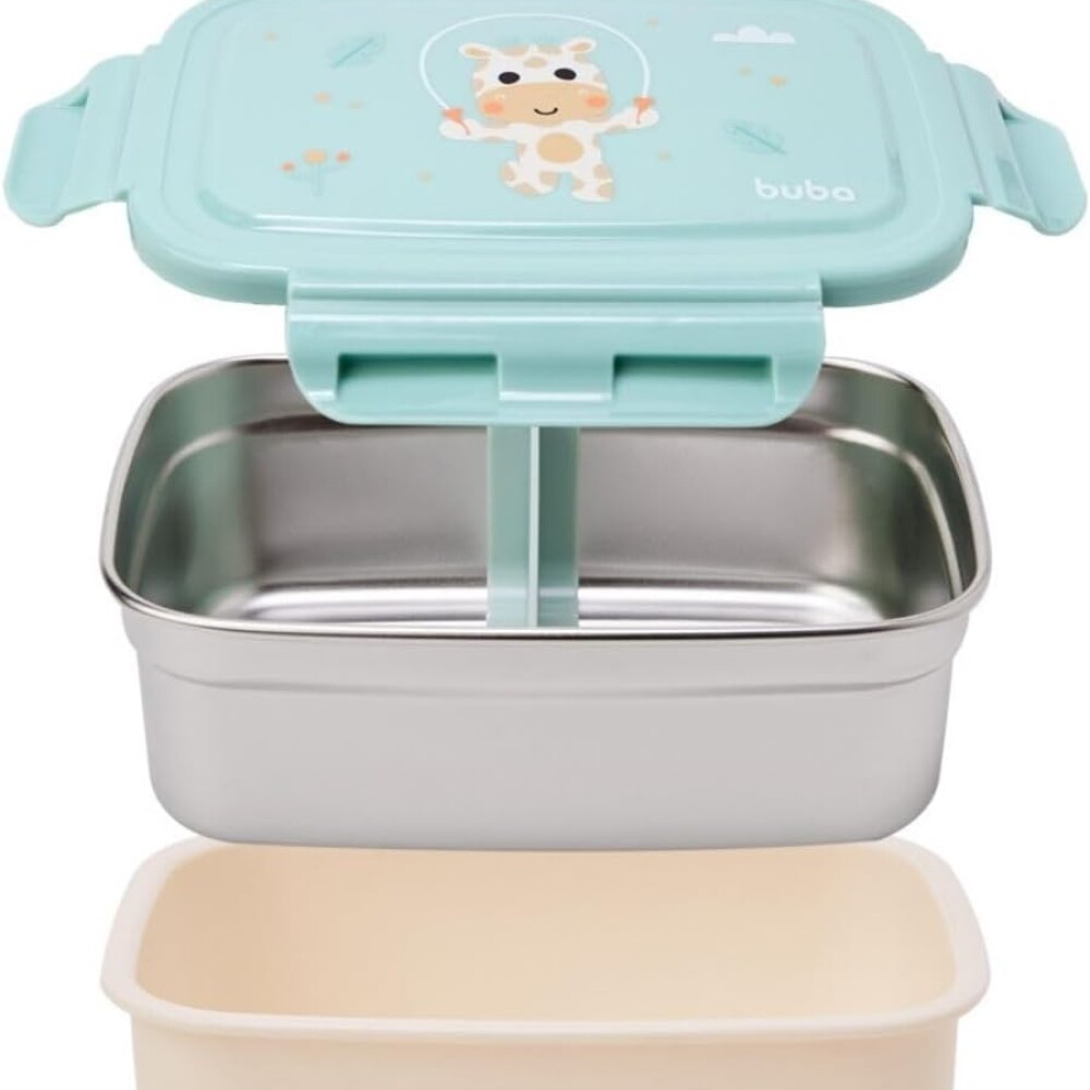 Lunchera bento box BUBA pastel colors jirafa