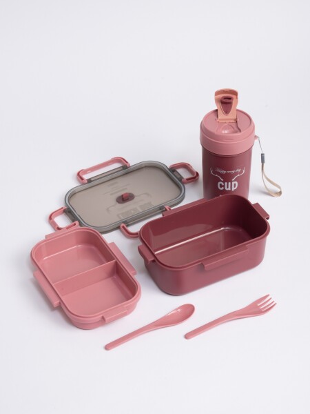 Set lunchera con vaso Bordo