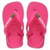 Ojotas Havaianas Baby Brasil Logo Rosado