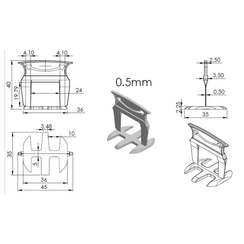 NIVELADORES PARA PISO 0.5MM BOLA DE 200 UN 000