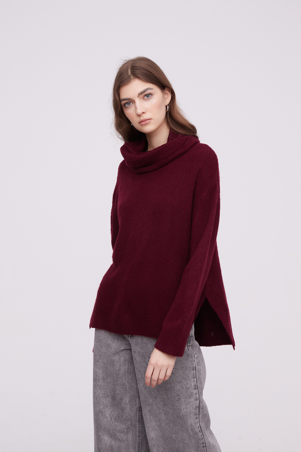 Polera Lamas Bordeaux Oscuro