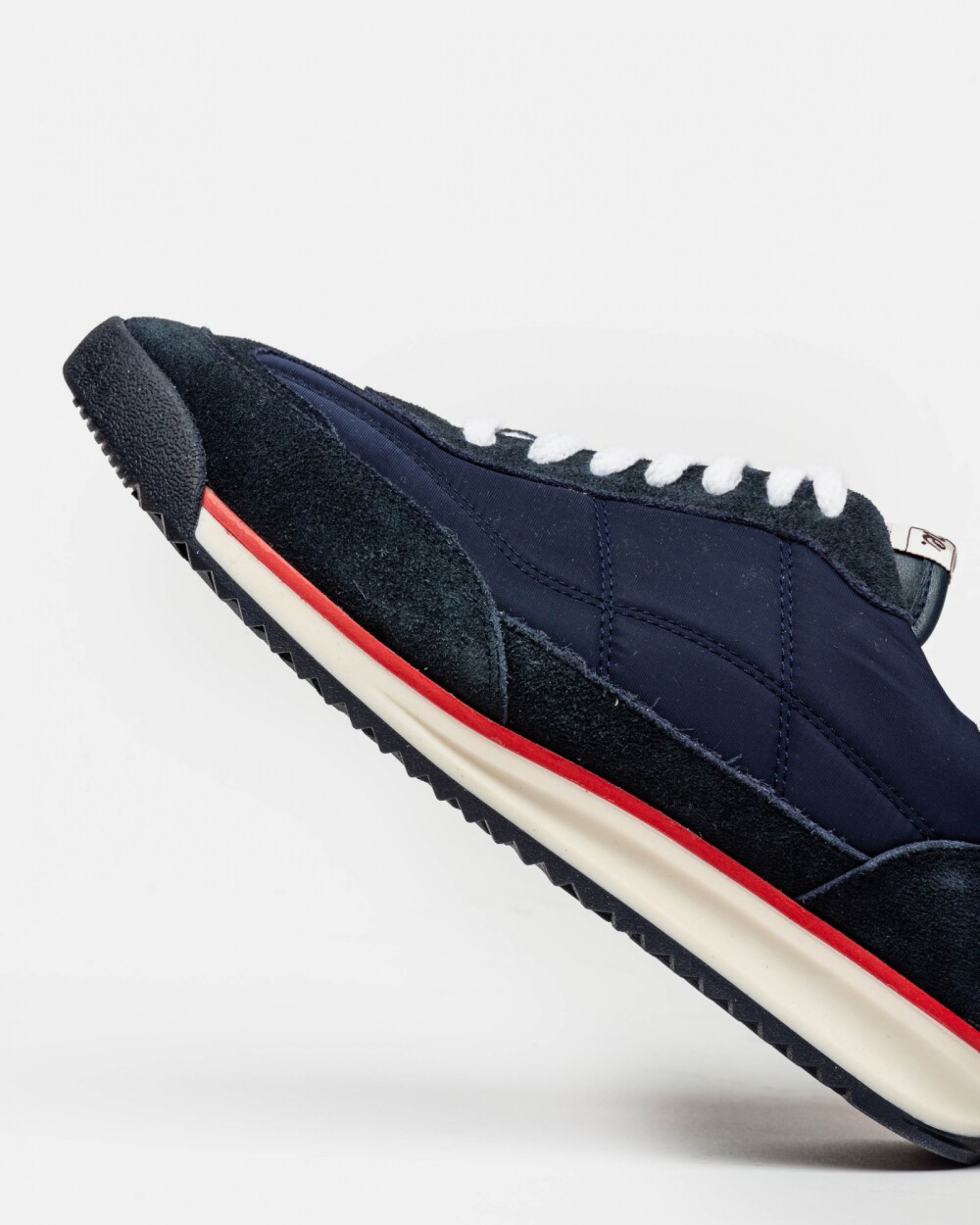 Sneaker Olympic en Nylon y Cuero Azul