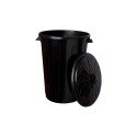 PAPELERA TACHO DE BASURA 68 LITROS NEGRO NEGRO