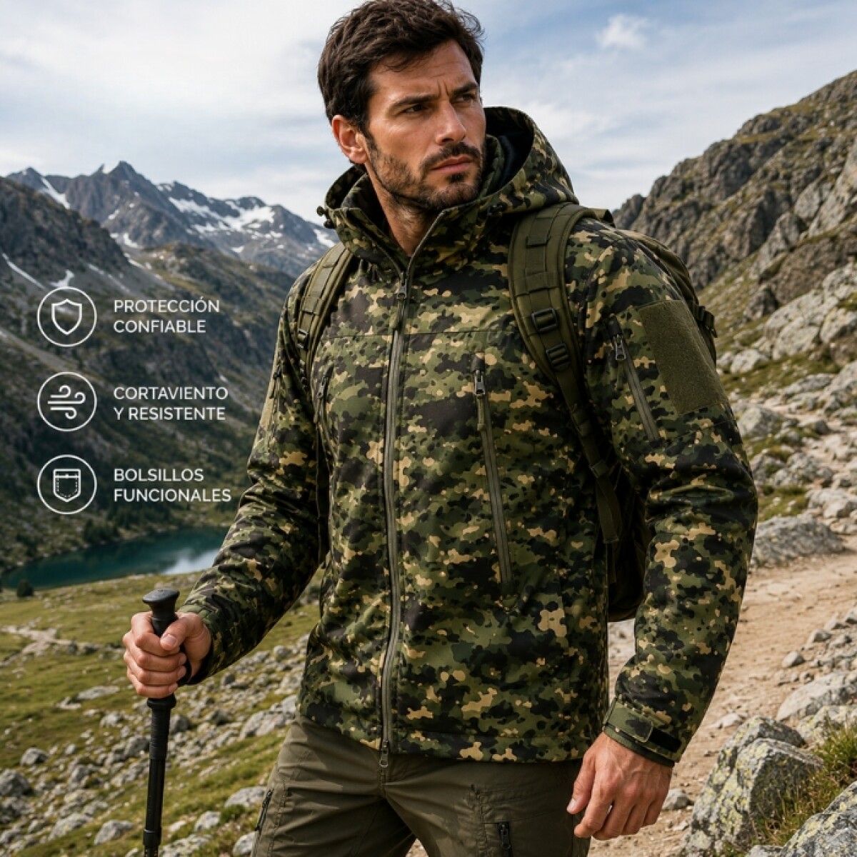 Campera Táctica en Neopreno - Multicam 