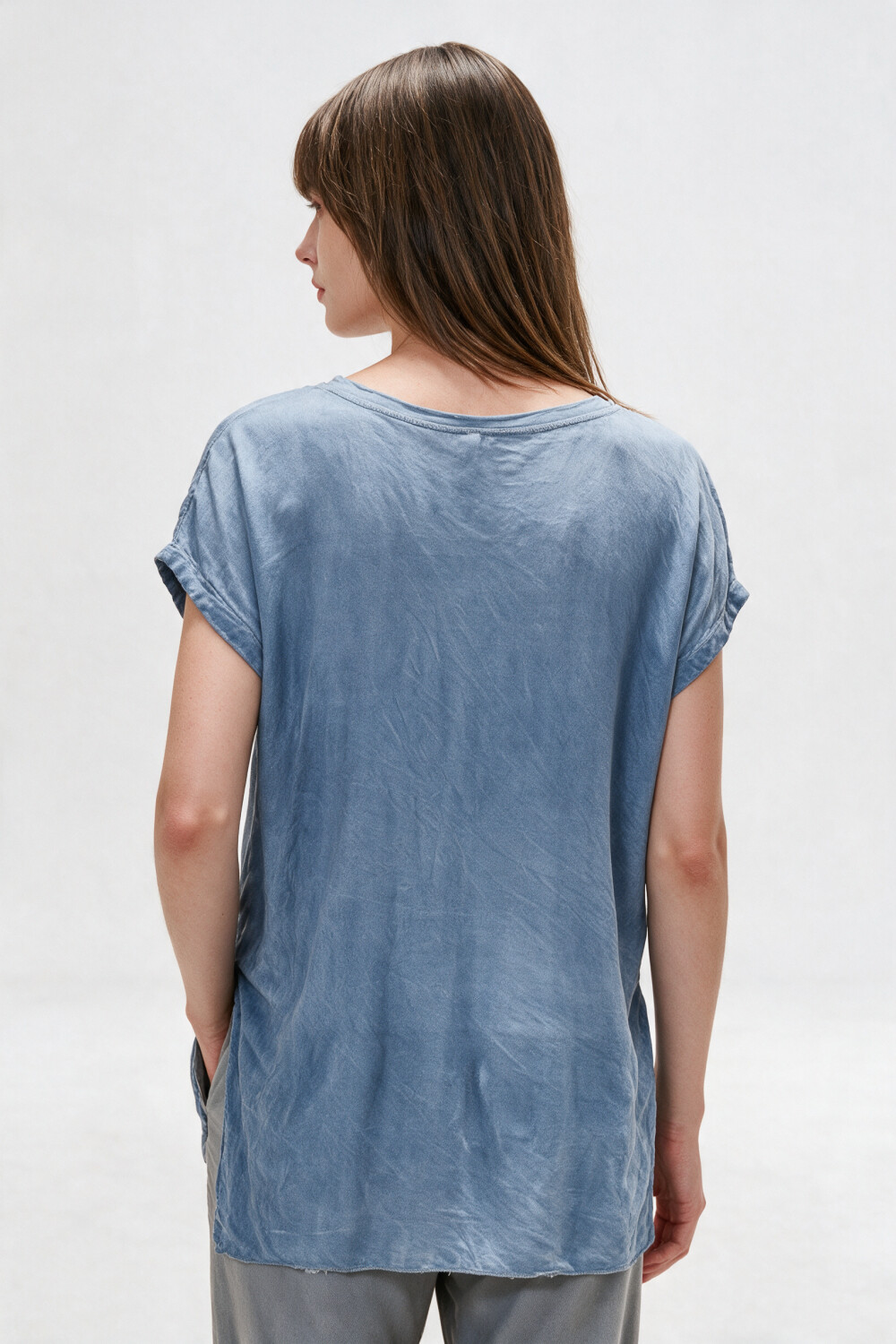 Blusa Marixa Azul Grisaceo