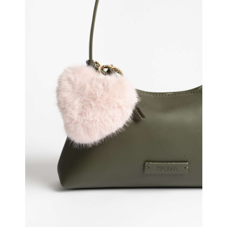 Llavero Y Bag Charm Corazón Combinacion Bicolor