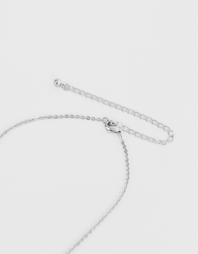 Bijouterie Set Premium Silver Set De Collar Y Aros Pasantes Bañado En Oro - Plateado