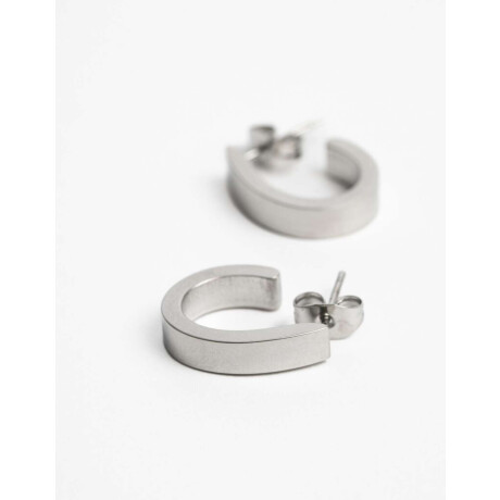 Aros Argollas Metal Plateado