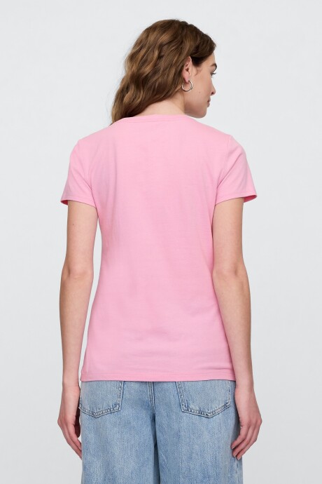 Remera Logo Gap Mujer Sugar Pink