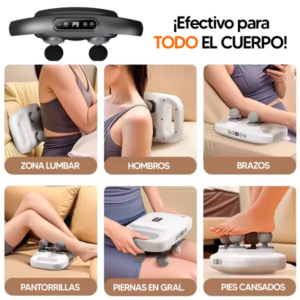 Masajeador Inalámbrico Portátil Ledstar Hm-2189 GRIS