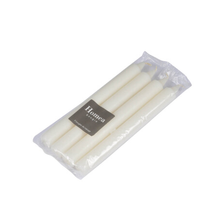 SET 4 VELAS BLANCO PARAFINA HOMEA 20CM