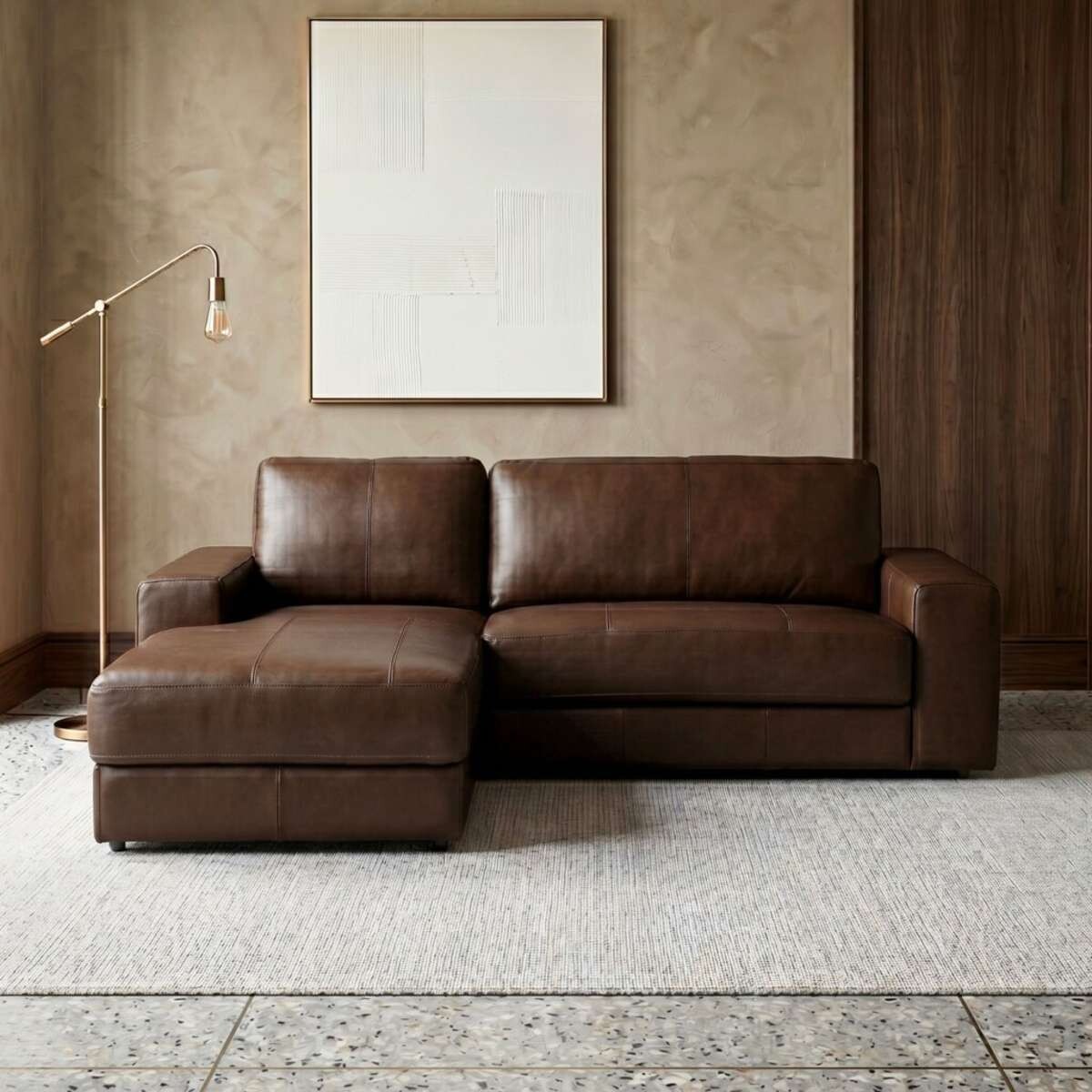 Sillon 3 cuerpos con Chaise Como - Caramelo Derecho 