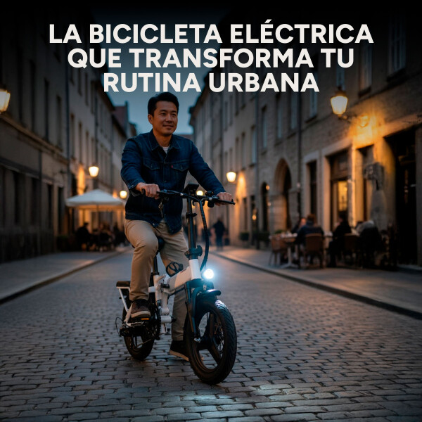 Bicicleta electrica GoGreen Peter Pan Plegable 250w 7.8Ah Color Blanco