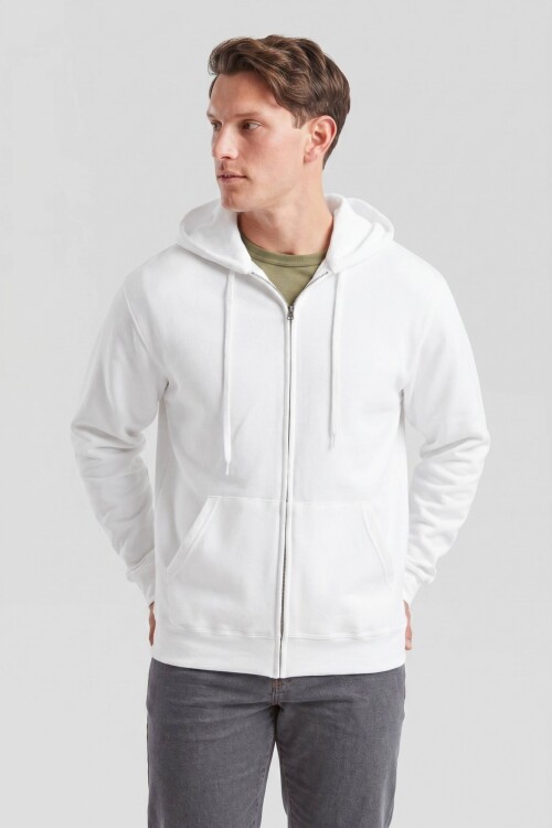Campera deportiva clásica con capucha BLANCO