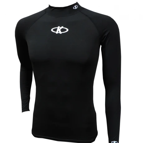 Remera Térmica K Manga Larga con Cuello NEGRO