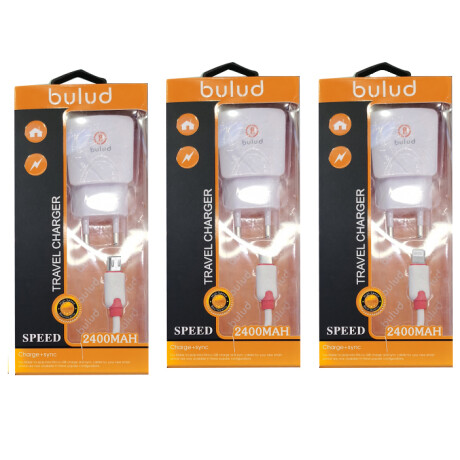 Cargador Bulud 220v 2,4a Iphone Mas 2 Usb Cargador Bulud 220v 2,4a Iphone Mas 2 Usb