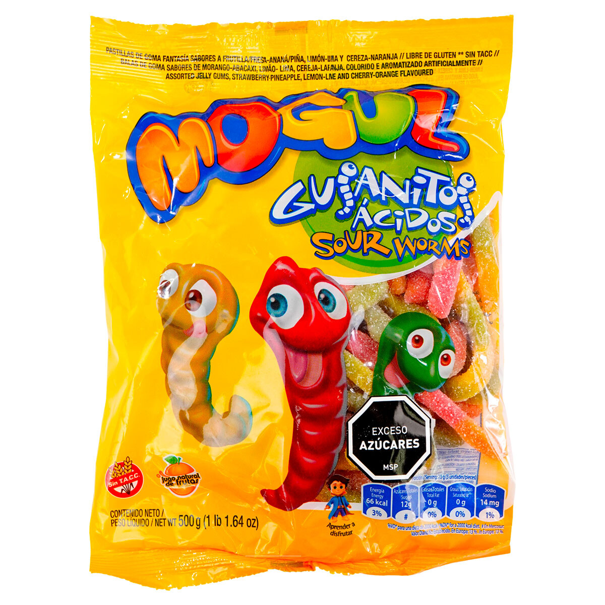 Gelatina Mogul 500g Gusanitos 