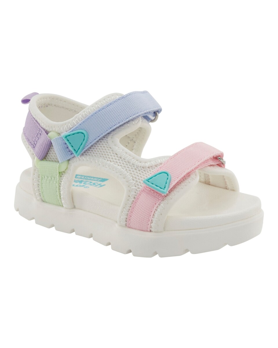 Sandalias casuales, diseño colorblock 