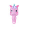 Cepillo de pelo Martinelia Unicornios Rosado