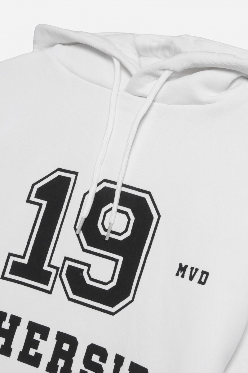 Hoodie estampado - UNISEX BLANCO