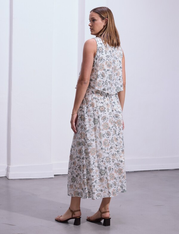 Vestido Maxi Printed CRUDO/MULTI