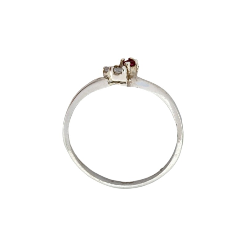 Anillo Trilogy-Plata 950-Piedra Zirconia y rubí-AN4109 conpiedra