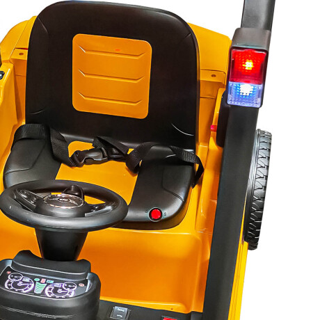 Auto Elevador A Batería Con Luz Música Usb Y Valija Amarillo