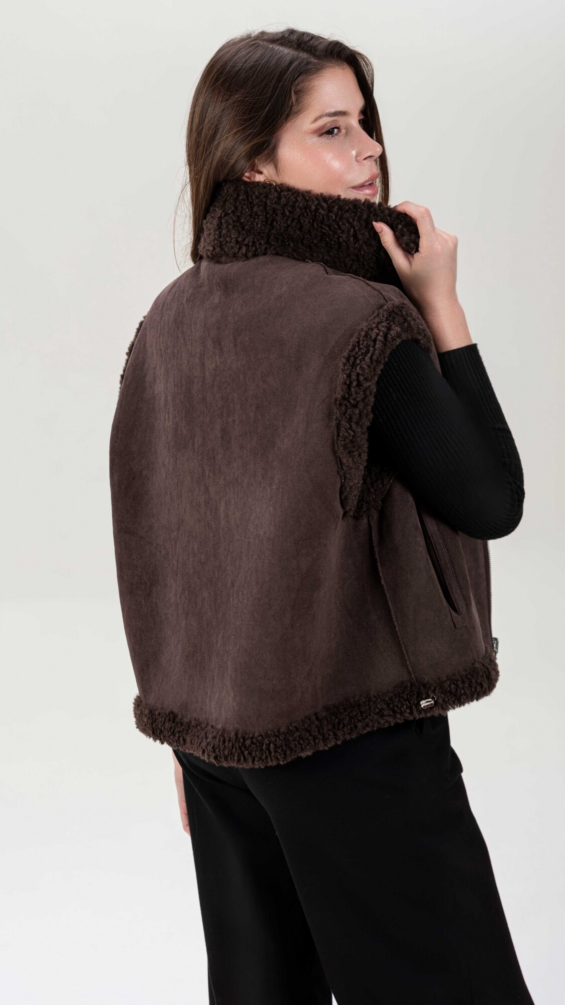 Chaleco Reversible Marena Marron
