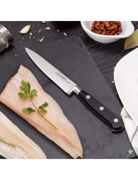 CUCHILLO FILETEADOR 15CM C/ PVC MANGO NEGRO FORGE 3CLAVELES CUCHILLO FILETEADOR 15CM C/ PVC MANGO NEGRO FORGE 3CLAVELES