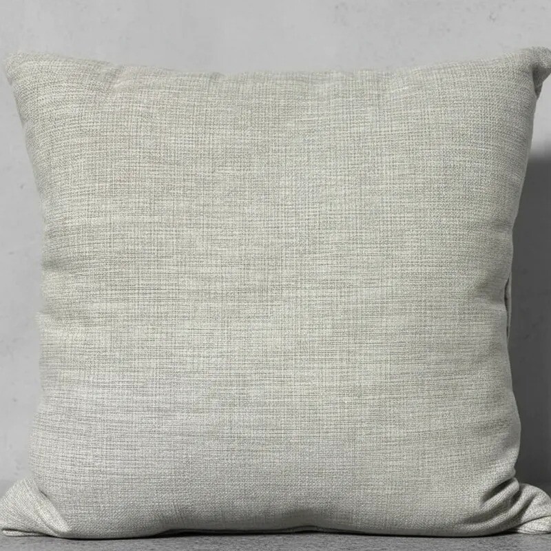 Almohadón de tela tramada crudo con gris claro - 40 x 40cms Almohadón de tela tramada crudo con gris claro - 40 x 40cms