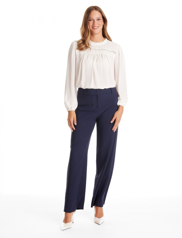 Pantalon Wide Leg AZUL