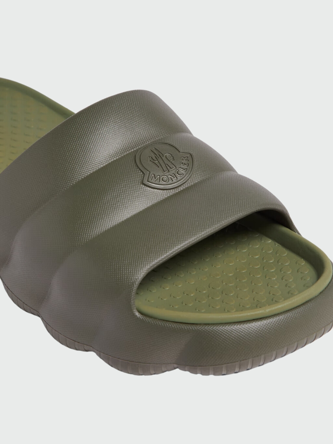 Moncler - Sandalias Acolchadas de Eva de Lilo Verde Militar