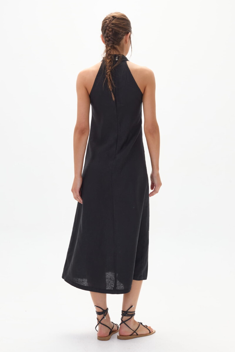 Vestido Olivia en Lino Negro