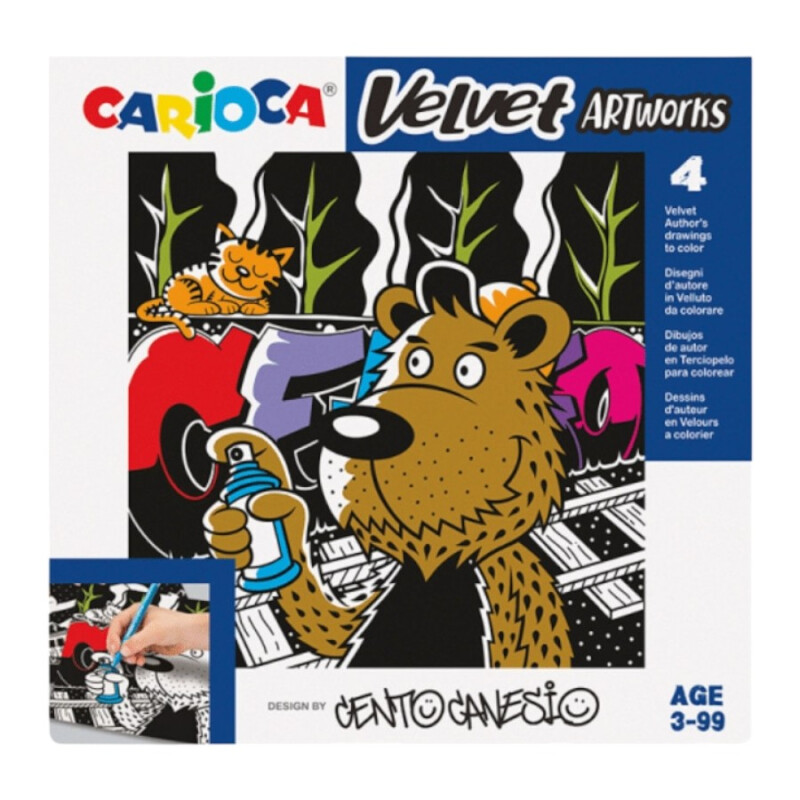 Dibujo terciopelo Graffiti Carioca x4 Dibujo terciopelo Graffiti Carioca x4