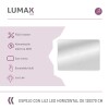 Espejo Horizontal Lumax Suleban c/marco y luz 120x70cm Blanco
