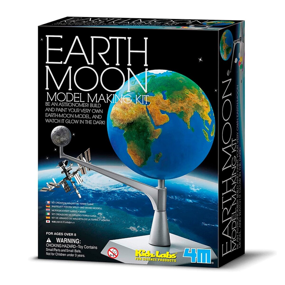 Juego Educativo 4M Modelo 3D Tierra Luna Brilla en Oscuridad - Celeste 